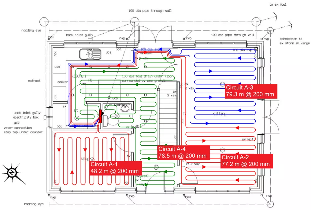 Floor Heating Pipe Layout Information